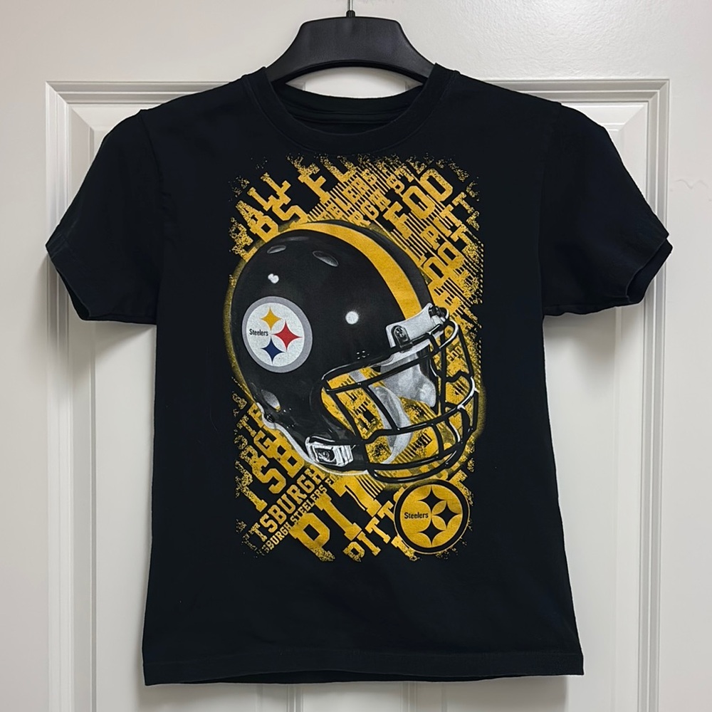 NFL Pittsburgh Steelers Black and Yellow Short Sleeve Tee